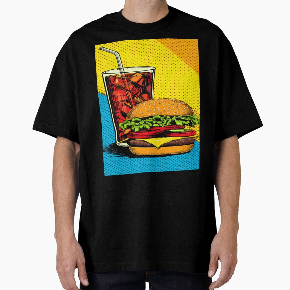 Pop Art Fast Food by NicolasGlowArt Unisex T-shirt, Sweatshirt, Hoodie, Long Sleeve Tee - T-Shirt, Sweatshirt, Hoodie