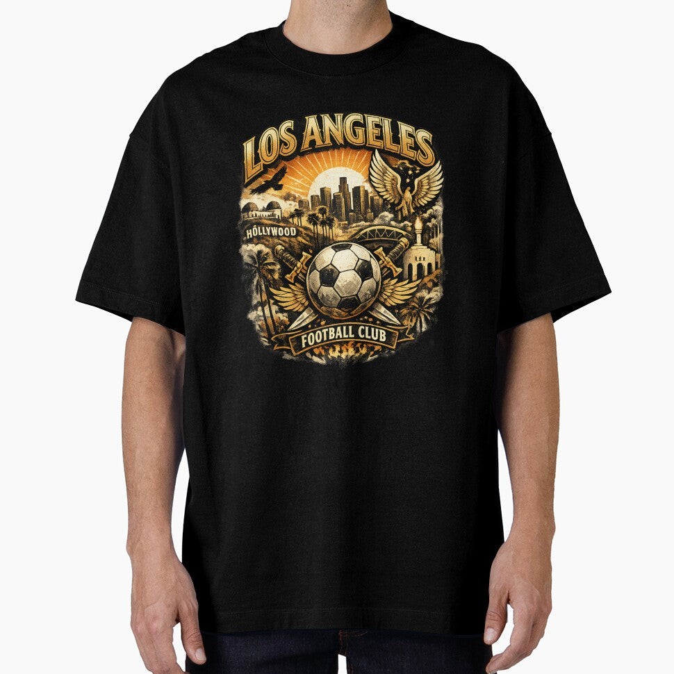 Los Angeles Soccer Vintage Design LA Skyline Sunset Football Fan Shirt California Sports Graphic LA Soccer Gift by GarnerSupplyCo - T-Shirt, Sweatshirt, Hoodie