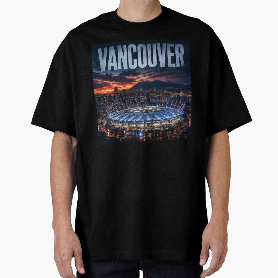 VANCOUVER CITY Cinematic Stadium Edition by globetrottergfx Unisex T-shirt, Sweatshirt, Hoodie, Long Sleeve Tee - T-Shirt, Sweatshirt, Hoodie