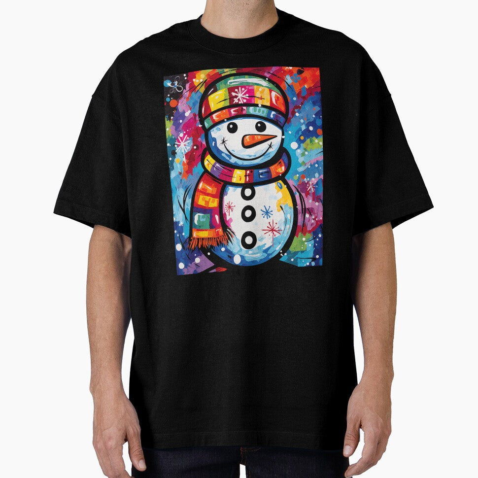 Hippie Snowman Pop Art Style by MCGrafxStudio Unisex T-shirt, Sweatshirt, Hoodie, Long Sleeve Tee - T-Shirt, Sweatshirt, Hoodie