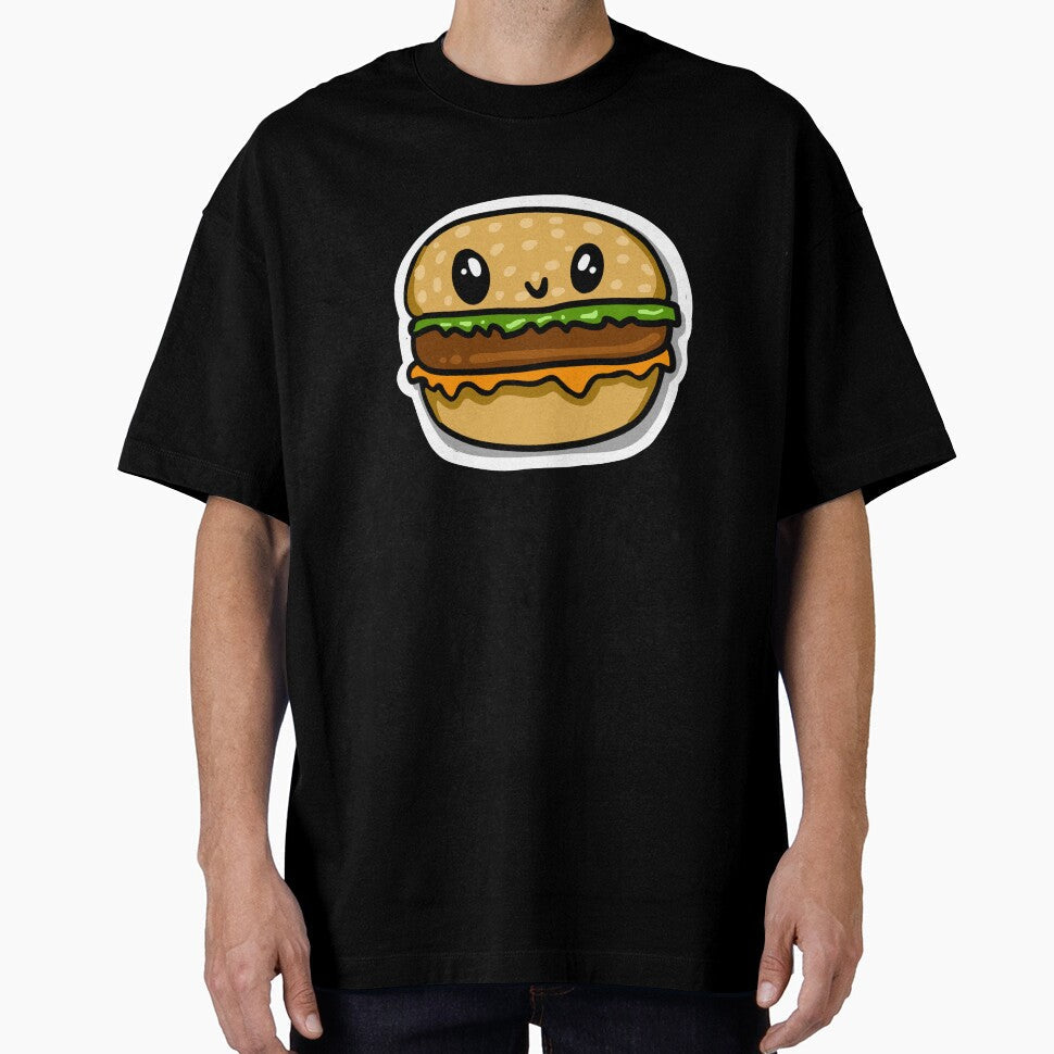 Cute kawaii burger fast food by sianelliot Unisex T-shirt, Sweatshirt, Hoodie, Long Sleeve Tee - T-Shirt, Sweatshirt, Hoodie