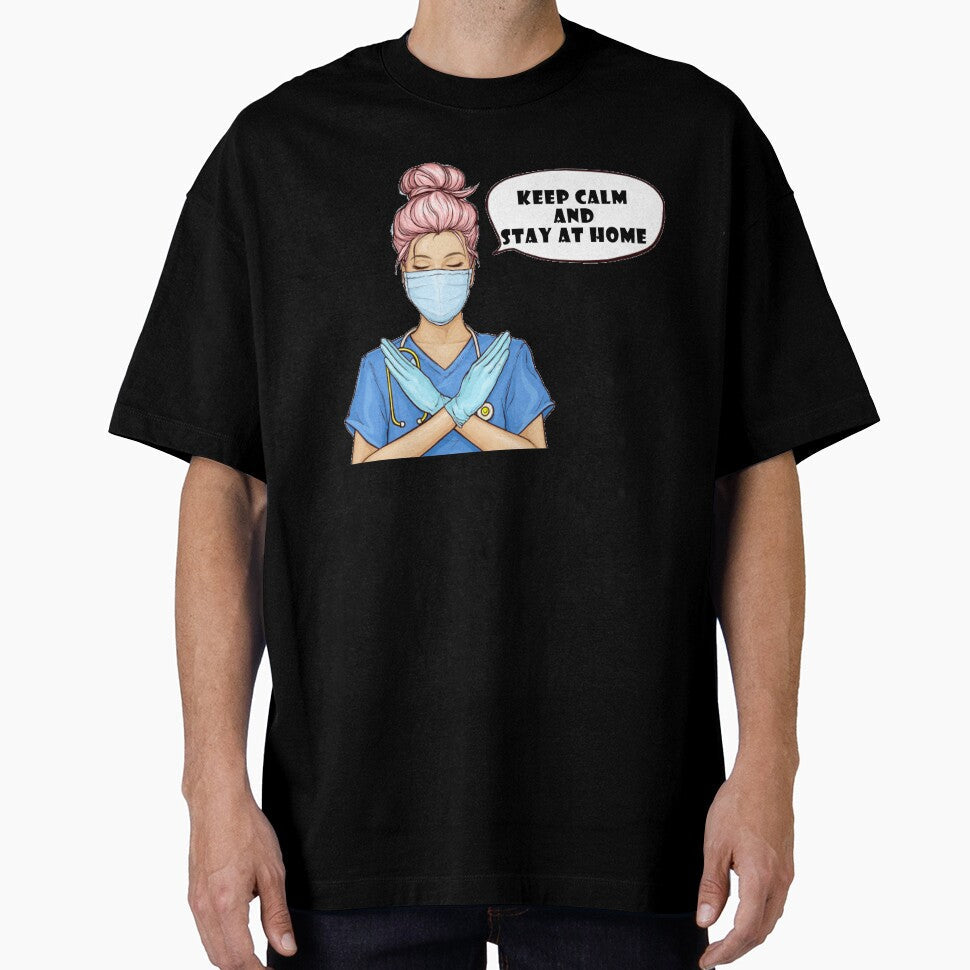 Keep calm and stay  at home by Bodyguard69 Unisex T-shirt, Sweatshirt, Hoodie, Long Sleeve Tee - T-Shirt, Sweatshirt, Hoodie
