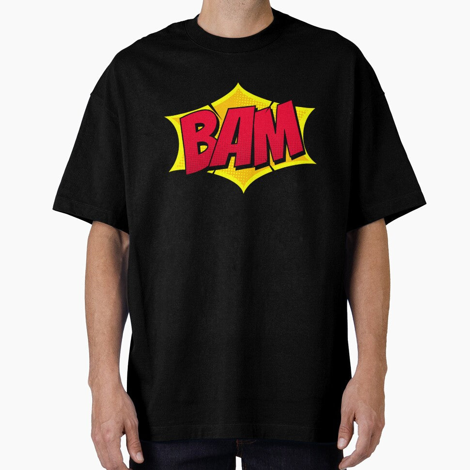 Bam, Pop Art, Pop Art Designs, Red, Yellow, Expressions, Pop Art Expressions, Pop Art Bubbles, by Henrylizarraga - T-Shirt, Sweatshirt, Hoodie