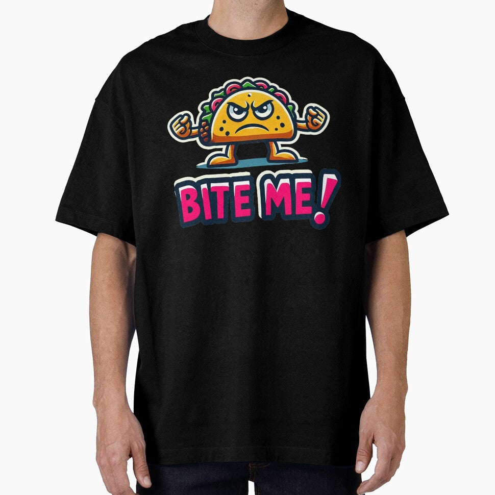 Taco Attitude Bite Me by TeddVentures Unisex T-shirt, Sweatshirt, Hoodie, Long Sleeve Tee - T-Shirt, Sweatshirt, Hoodie