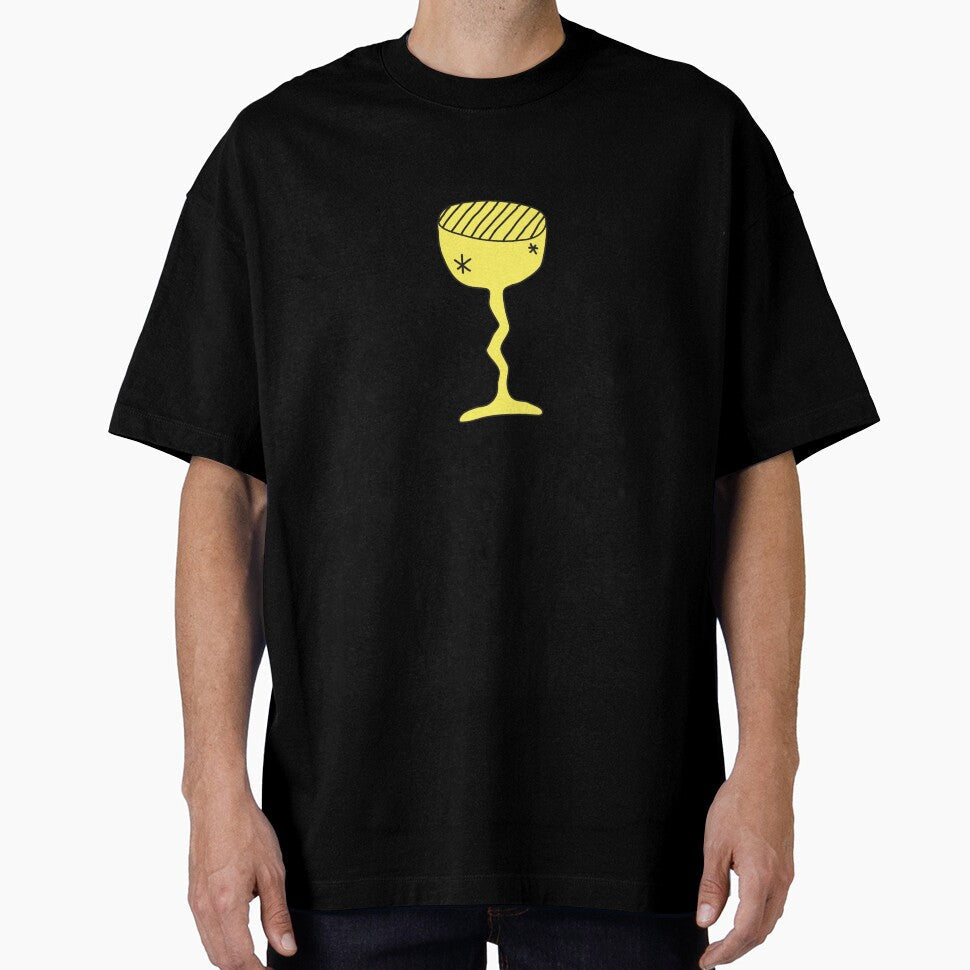 Yellow Wine Glass by annamelley Unisex T-shirt, Sweatshirt, Hoodie, Long Sleeve Tee - T-Shirt, Sweatshirt, Hoodie