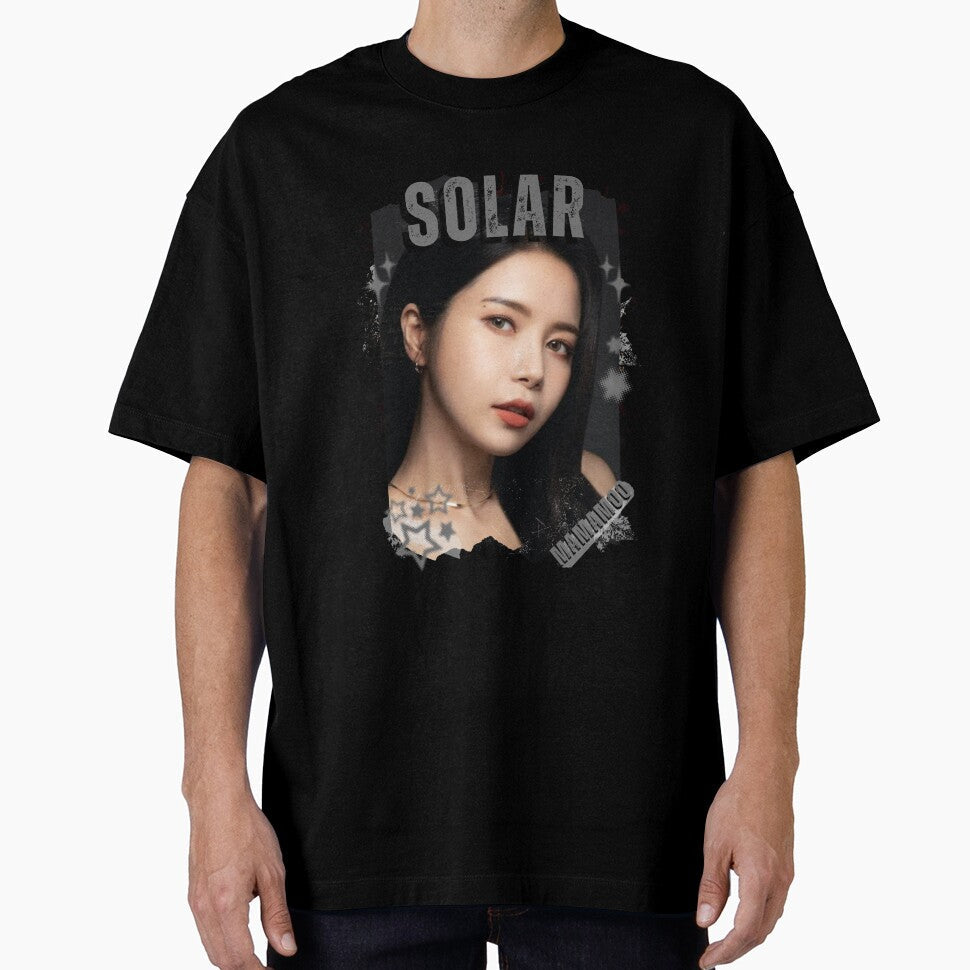 Mamamooo Solar Kpop Female group Scrapbook Collage Cozy Y2K Vintage Design by HELL0WBELLO Unisex T-shirt, Sweatshirt, Hoodie, Long Sleeve Tee - T-Shirt, Sweatshirt, Hoodie