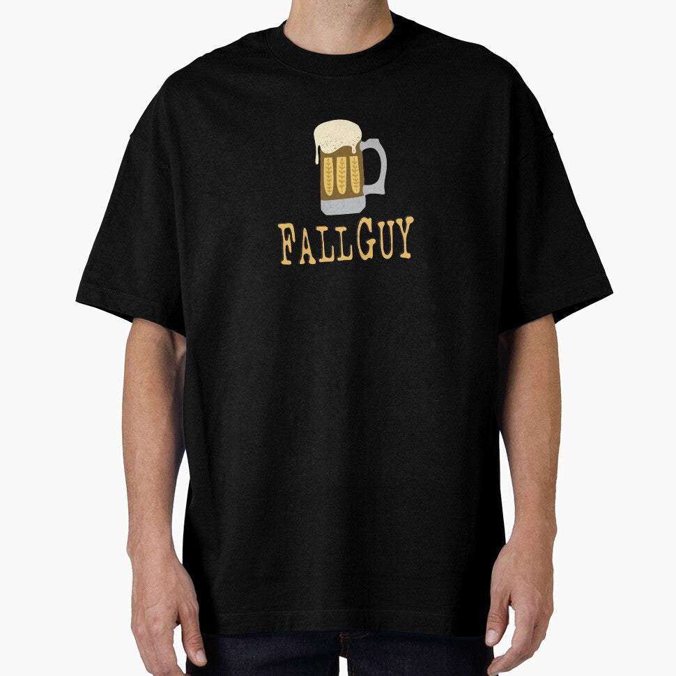 Fall Guy Drinks Beer by SharksOnShore Unisex T-shirt, Sweatshirt, Hoodie, Long Sleeve Tee - T-Shirt, Sweatshirt, Hoodie