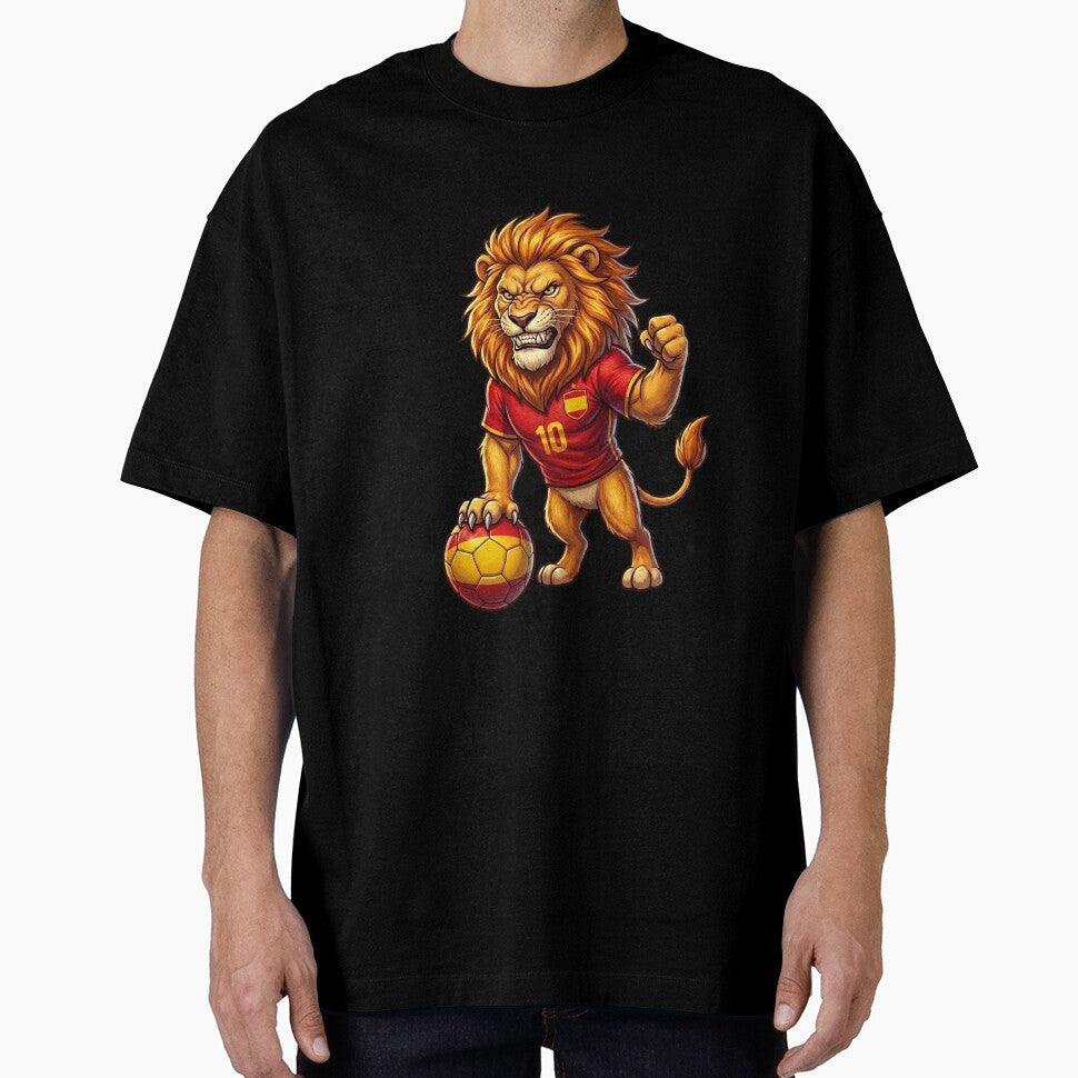 Spain Lion  Football World Cup 2026 Cartoon Mascot Sticker by David Mateo ArtWorks Unisex T-shirt, Sweatshirt, Hoodie, Long Sleeve Tee - T-Shirt, Sweatshirt, Hoodie