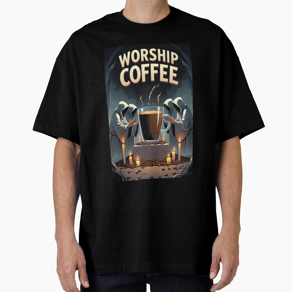 Worship Coffee  Funny Cult Coffee Lover Design by ArtistasSHOPS Unisex T-shirt, Sweatshirt, Hoodie, Long Sleeve Tee - T-Shirt, Sweatshirt, Hoodie