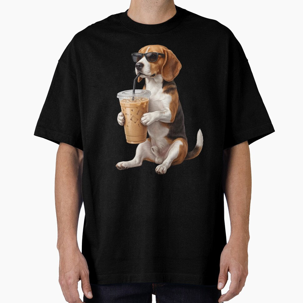 Funny Beagle Drinking Iced Coffee Meme Dog Lover by TerryConnells Unisex T-shirt, Sweatshirt, Hoodie, Long Sleeve Tee - T-Shirt, Sweatshirt, Hoodie