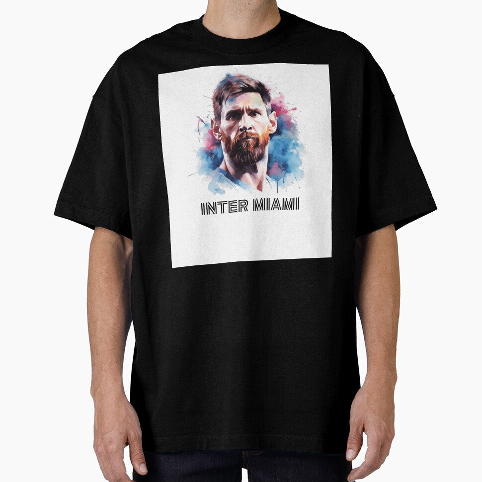 Miami Messi by NeuralArtDesign Unisex T-shirt, Sweatshirt, Hoodie, Long Sleeve Tee - T-Shirt, Sweatshirt, Hoodie