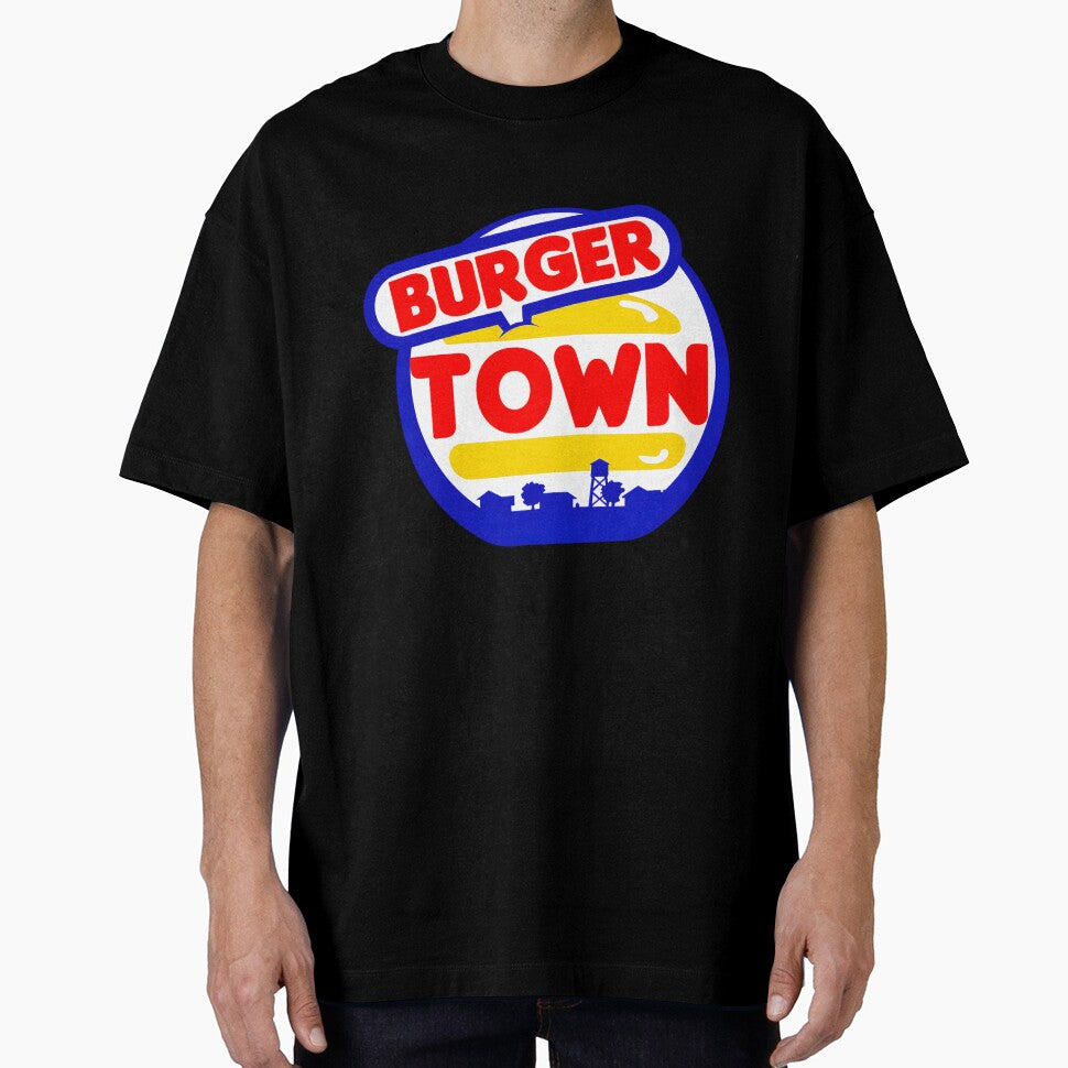 Burger Town by cmarazdv Unisex T-shirt, Sweatshirt, Hoodie, Long Sleeve Tee - T-Shirt, Sweatshirt, Hoodie
