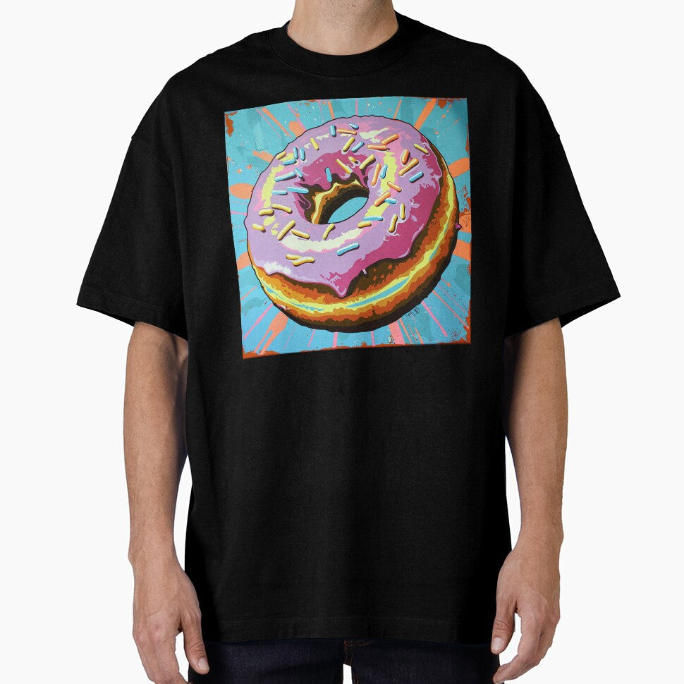 Iced Donut Pop Art 13 by AstroRisq Unisex T-shirt, Sweatshirt, Hoodie, Long Sleeve Tee - T-Shirt, Sweatshirt, Hoodie