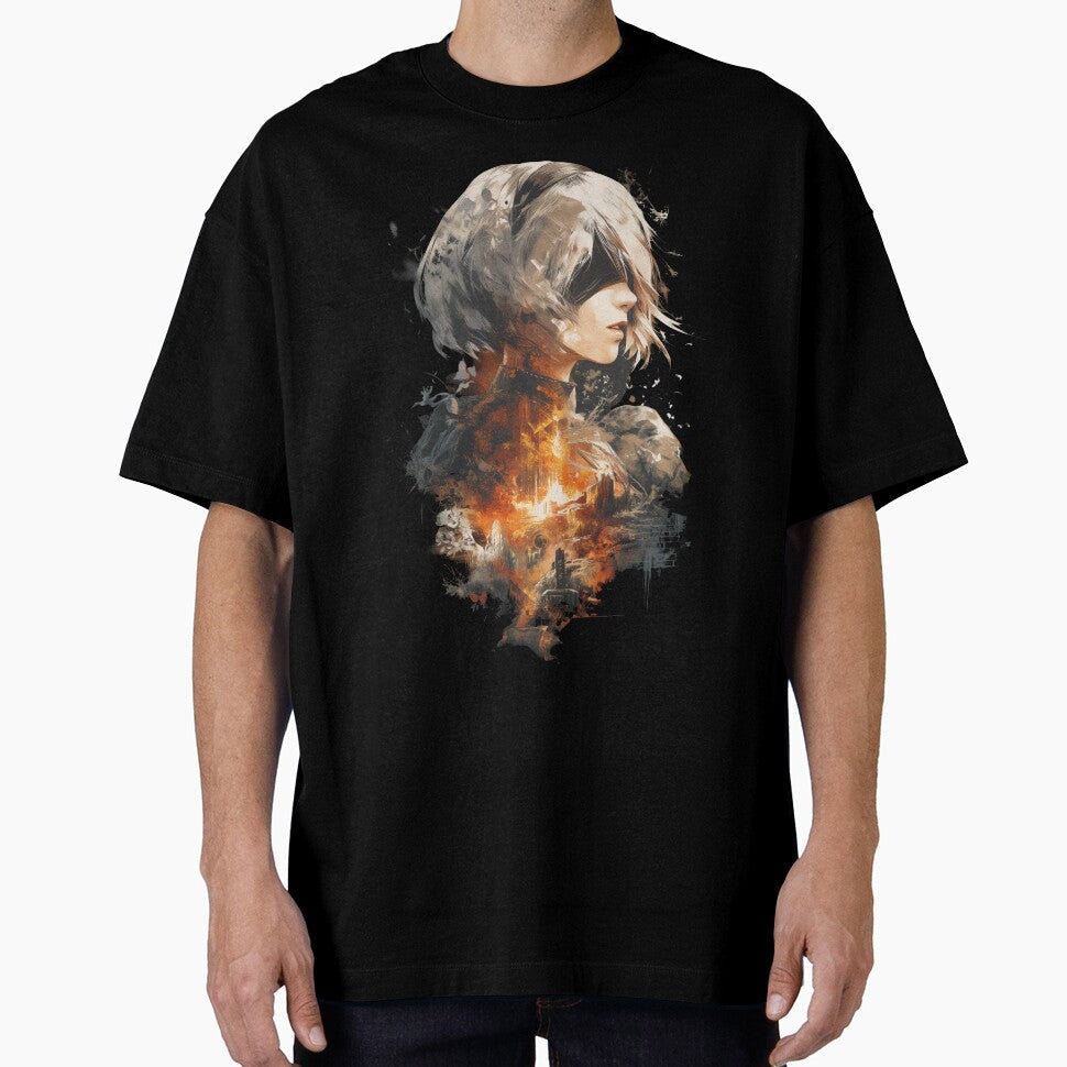 2B YoRHa No.2 Nier Automata Print design by Senpaiwaves Unisex T-shirt, Sweatshirt, Hoodie, Long Sleeve Tee - T-Shirt, Sweatshirt, Hoodie