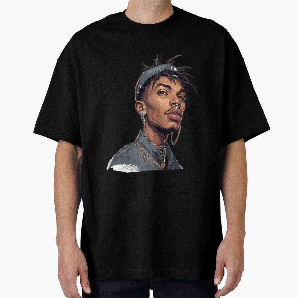 Urban Streetwear Portrait - Alt Hip Hop Style with Piercings by TheDreamsMaker Unisex T-shirt, Sweatshirt, Hoodie, Long Sleeve Tee - T-Shirt, Sweatshirt, Hoodie