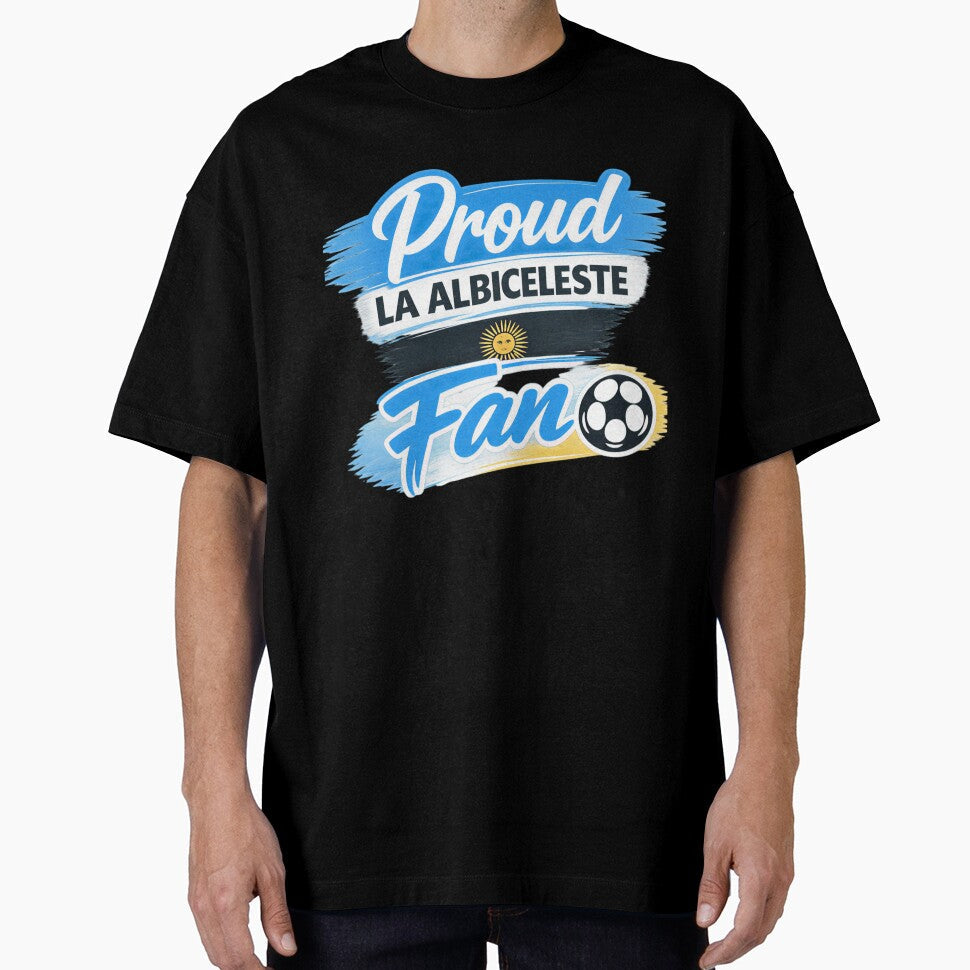 Proud La Albiceleste Argentina Football Fan by Sizzorize Unisex T-shirt, Sweatshirt, Hoodie, Long Sleeve Tee - T-Shirt, Sweatshirt, Hoodie