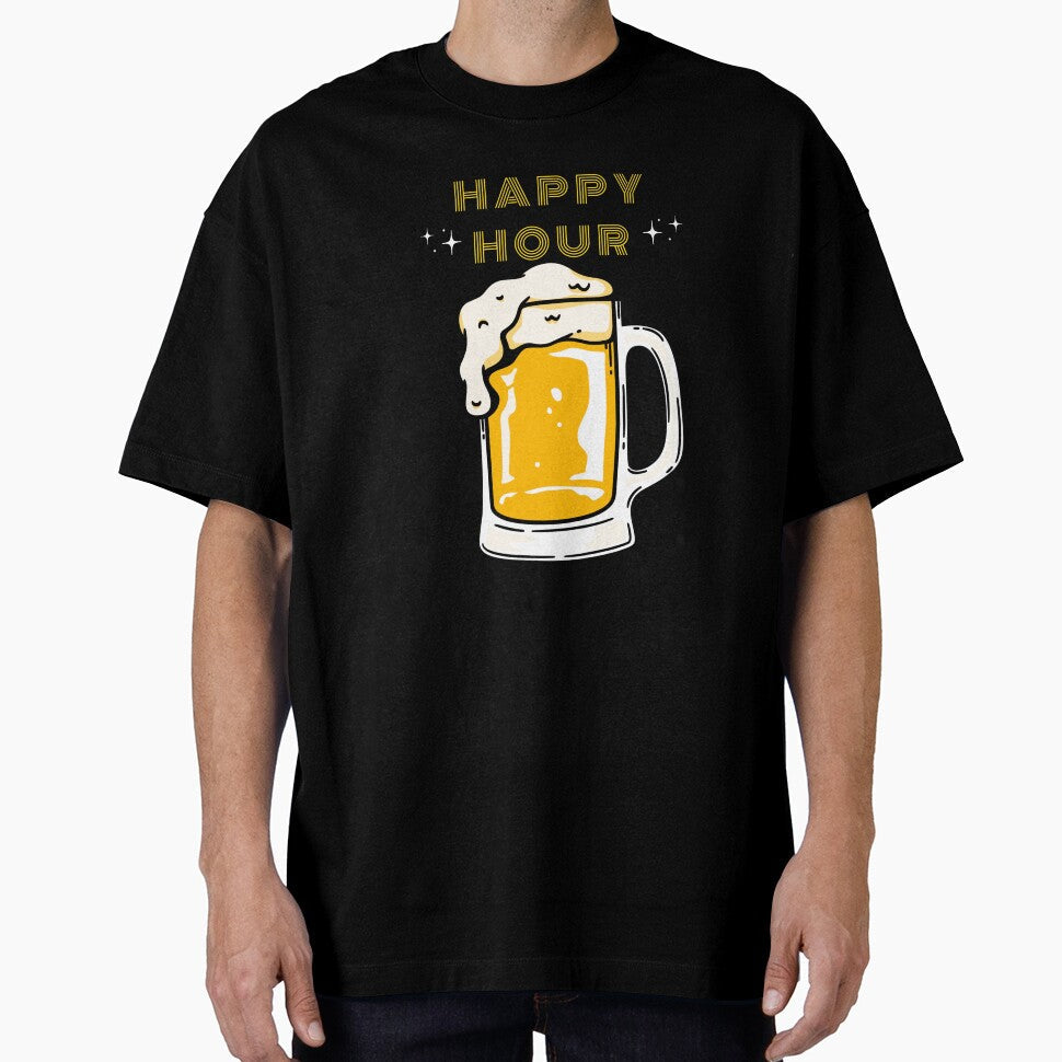 Happy Hour beer by Miho9999 Unisex T-shirt, Sweatshirt, Hoodie, Long Sleeve Tee - T-Shirt, Sweatshirt, Hoodie