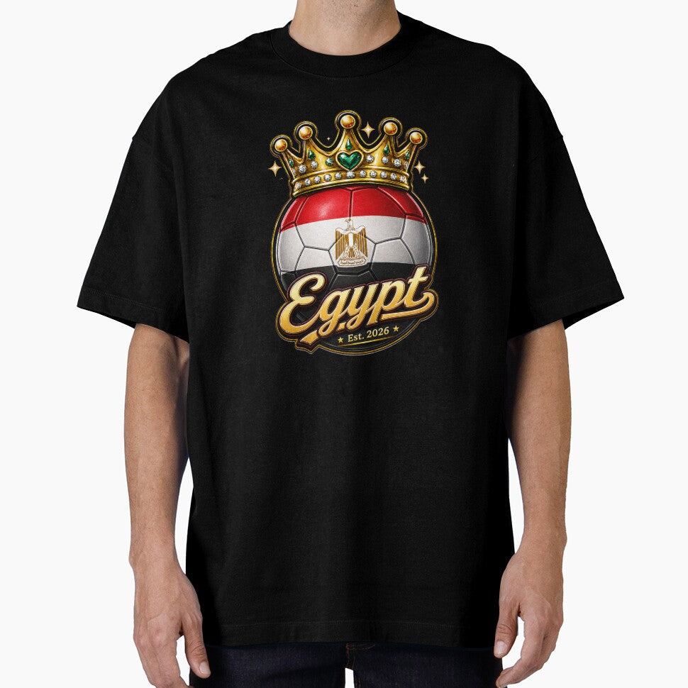 Egypt flag Crowned Soccer Ball by QuiteOrbit Unisex T-shirt, Sweatshirt, Hoodie, Long Sleeve Tee - T-Shirt, Sweatshirt, Hoodie