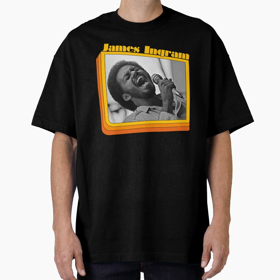 James Ingram - Retro Singer Songwriter 70s Music Fan Design by darklordpug Unisex T-shirt, Sweatshirt, Hoodie, Long Sleeve Tee - T-Shirt, Sweatshirt, Hoodie