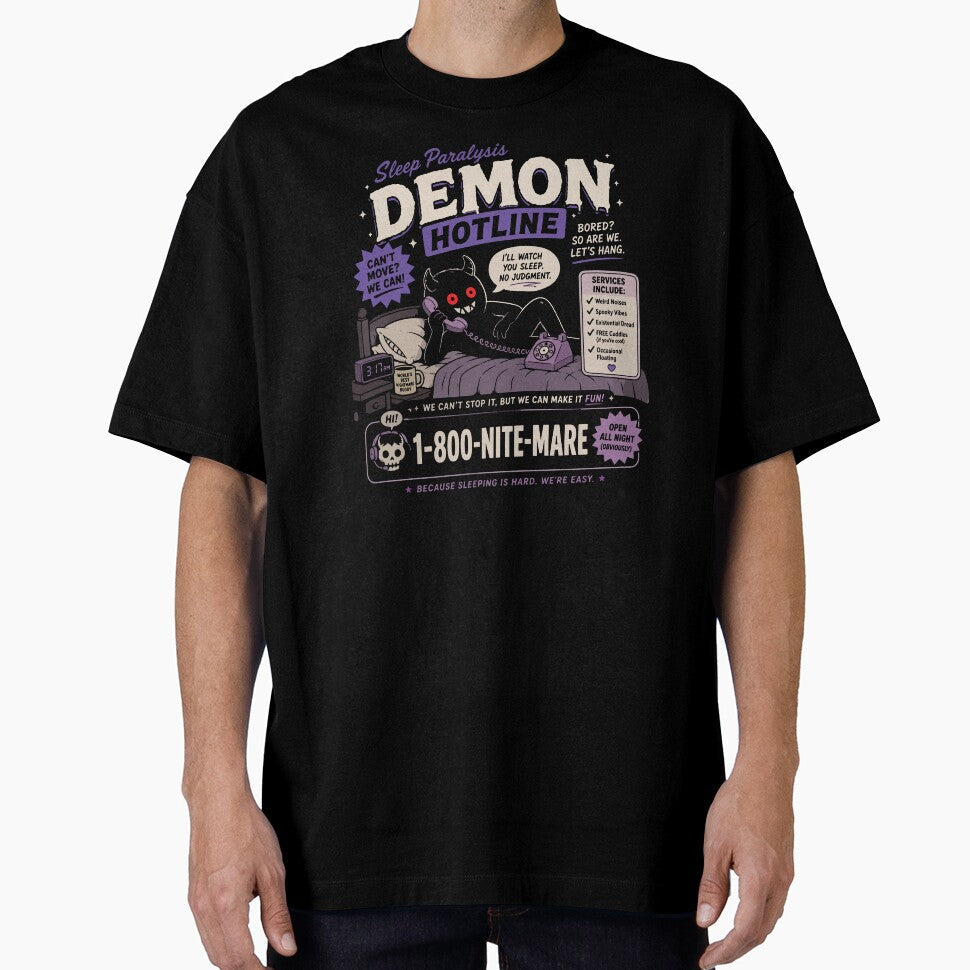 Sleep Paralysis Demon Hotline by GhoulishGraphX Unisex T-shirt, Sweatshirt, Hoodie, Long Sleeve Tee - T-Shirt, Sweatshirt, Hoodie
