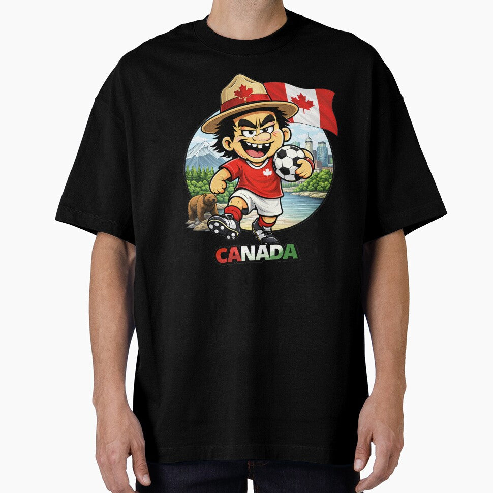 Canada Soccer Fan Cartoon Shirt by theKcodeHQ Unisex T-shirt, Sweatshirt, Hoodie, Long Sleeve Tee - T-Shirt, Sweatshirt, Hoodie