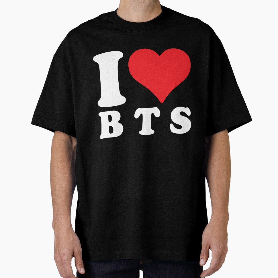 I Love BTS by PaintedPixels01 Unisex T-shirt, Sweatshirt, Hoodie, Long Sleeve Tee - T-Shirt, Sweatshirt, Hoodie