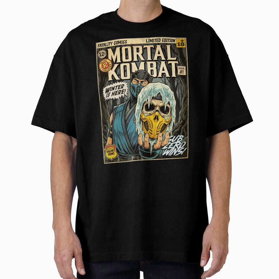 Mortal Kombat Sub Zero Fight Vintage Comic Cover Art by Back2Collage Unisex T-shirt, Sweatshirt, Hoodie, Long Sleeve Tee - T-Shirt, Sweatshirt, Hoodie