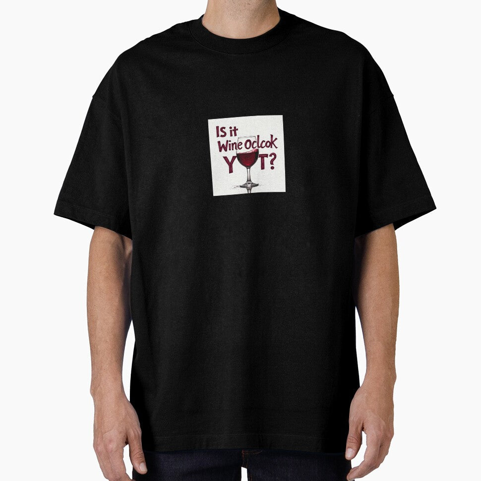 Wine O'Clock Humor by GaricDrawsob Unisex T-shirt, Sweatshirt, Hoodie, Long Sleeve Tee - T-Shirt, Sweatshirt, Hoodie
