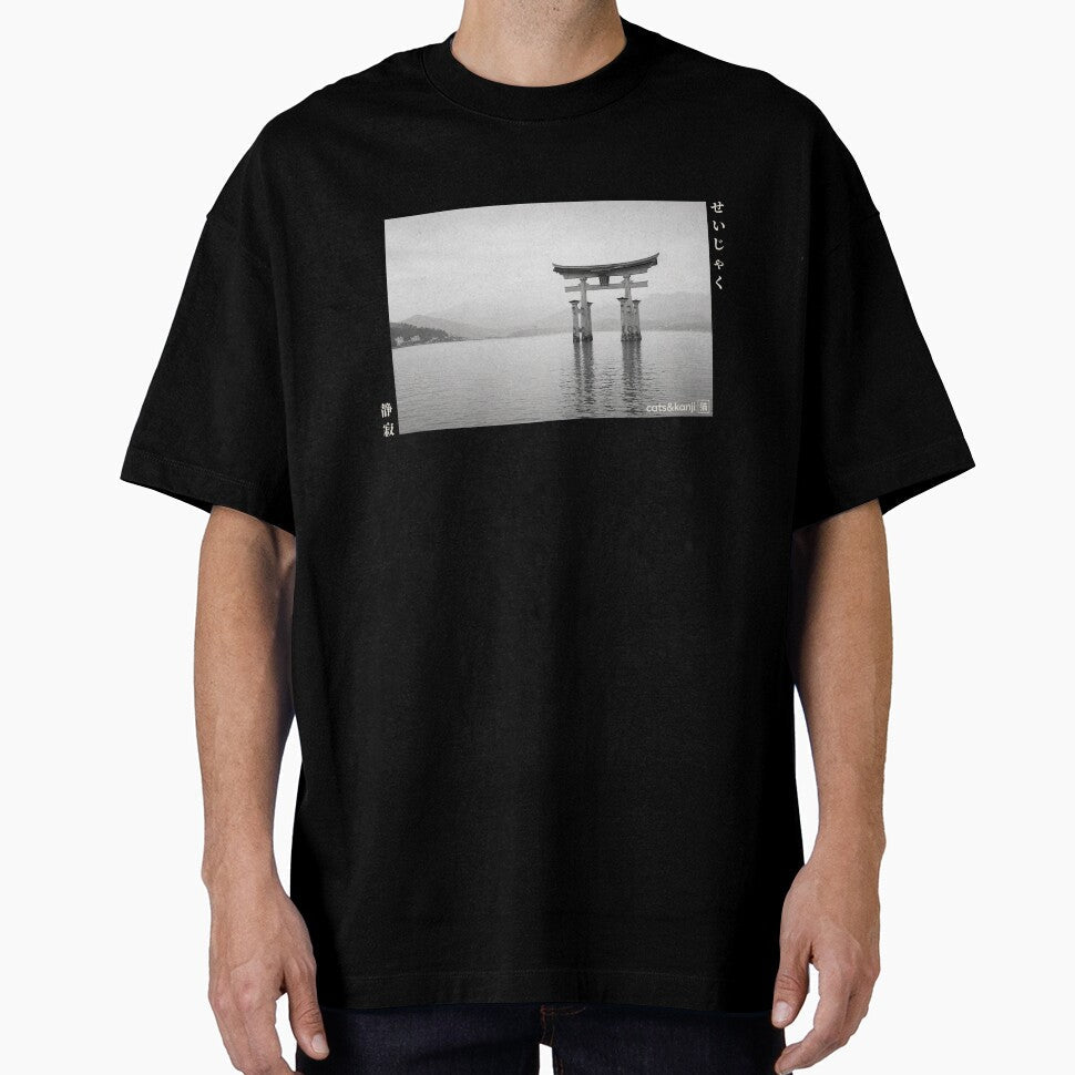 Torii Gate Shirt | Sacred Silence  Sacred Japan Landscape Design by Cats&Kanji Unisex T-shirt, Sweatshirt, Hoodie, Long Sleeve Tee - T-Shirt, Sweatshirt, Hoodie