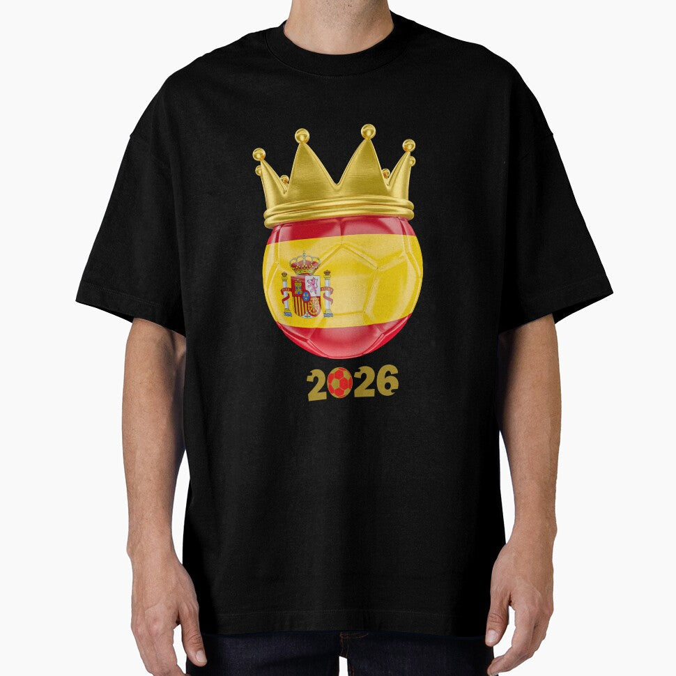 Spain Football Champion Crown 2026 by AchraffPrint Unisex T-shirt, Sweatshirt, Hoodie, Long Sleeve Tee - T-Shirt, Sweatshirt, Hoodie