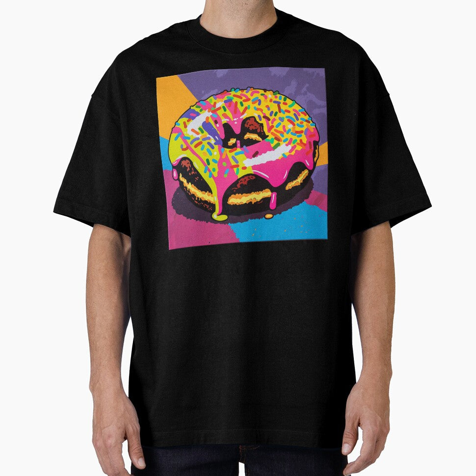 Iced Donut Pop Art 15 by AstroRisq Unisex T-shirt, Sweatshirt, Hoodie, Long Sleeve Tee - T-Shirt, Sweatshirt, Hoodie
