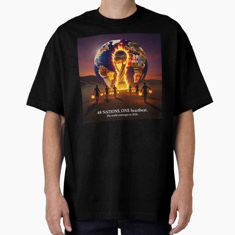 48 Nations, One heartbeat ; The world converges in 2026 by Creative-RE Unisex T-shirt, Sweatshirt, Hoodie, Long Sleeve Tee - T-Shirt, Sweatshirt, Hoodie