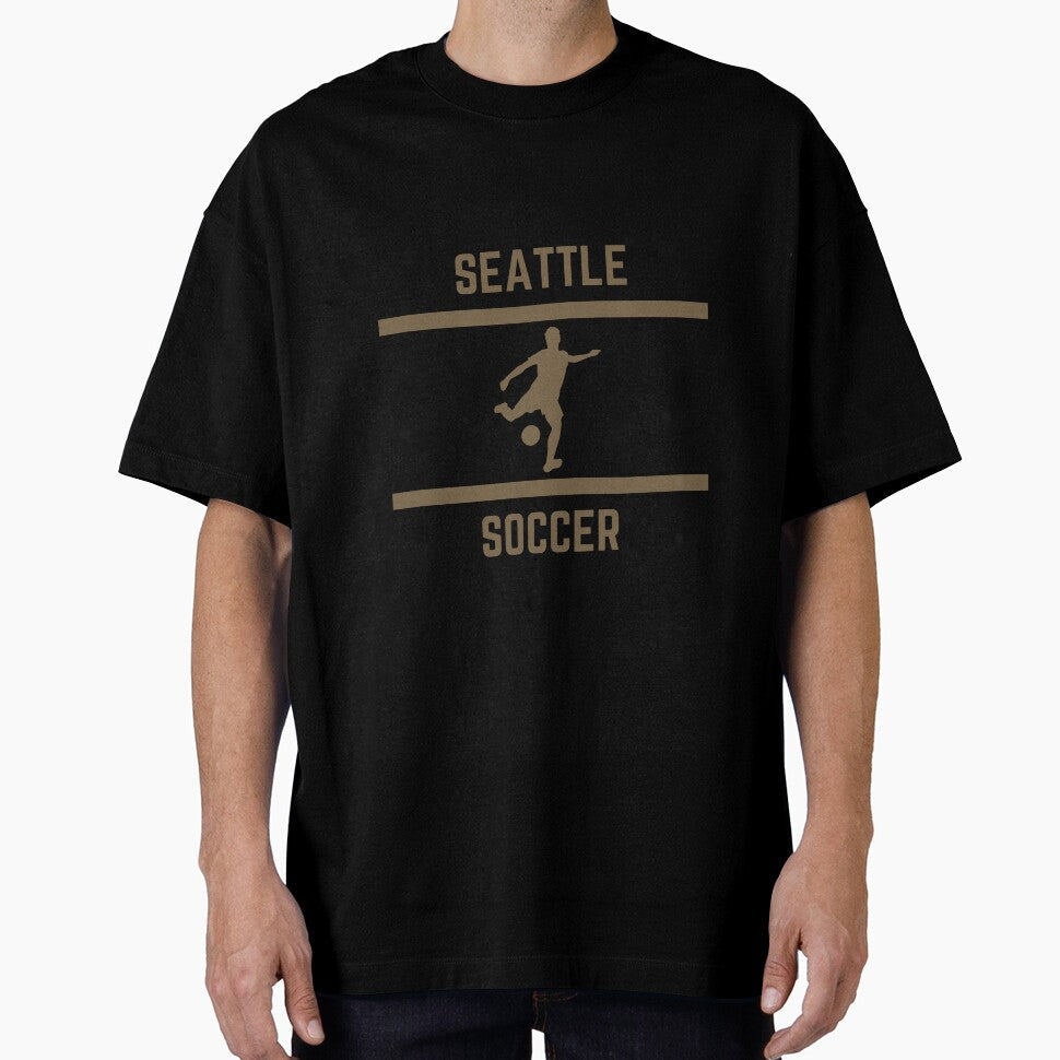 Gold Color Seattle Soccer by IssaraStudio Unisex T-shirt, Sweatshirt, Hoodie, Long Sleeve Tee - T-Shirt, Sweatshirt, Hoodie