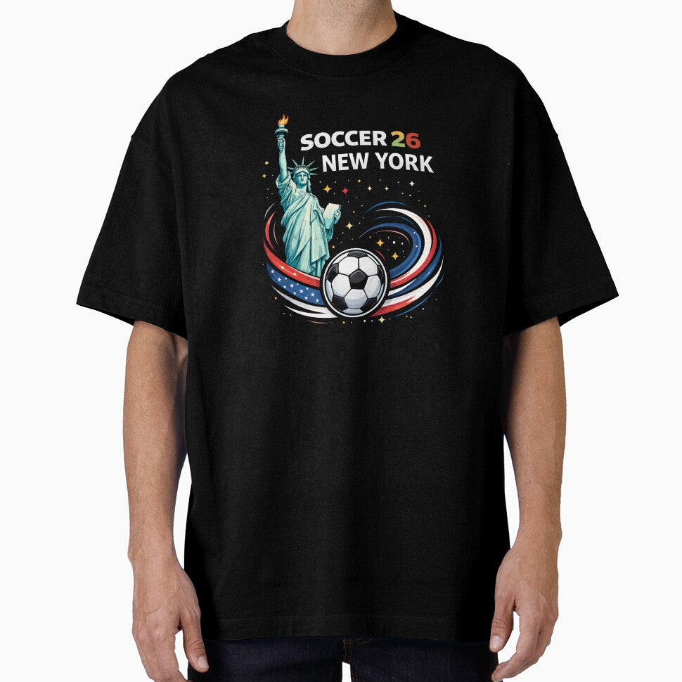 Soccer 26 New York Host City  Statue of Liberty Soccer Fan Shirt by MK-Charlie Unisex T-shirt, Sweatshirt, Hoodie, Long Sleeve Tee - T-Shirt, Sweatshirt, Hoodie