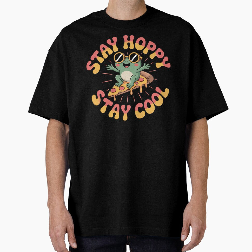 Kawaii Frog, Cute Kawaii Frog Riding On A Pizza Slice by graphic-genie Unisex T-shirt, Sweatshirt, Hoodie, Long Sleeve Tee - T-Shirt, Sweatshirt, Hoodie