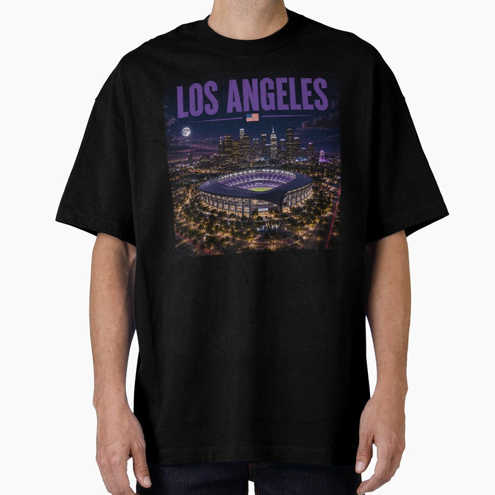 Los Angeles Cinematic Stadium Edition by globetrottergfx Unisex T-shirt, Sweatshirt, Hoodie, Long Sleeve Tee - T-Shirt, Sweatshirt, Hoodie