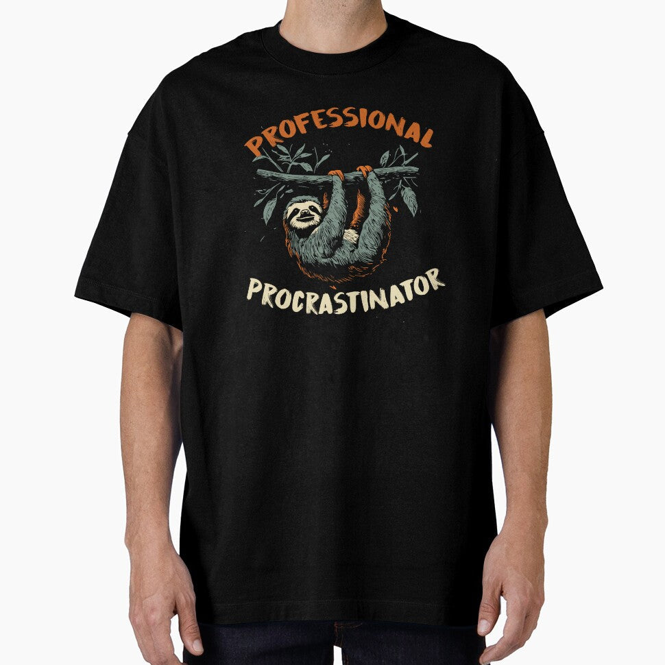 Sloth Professional Procrastinator Funny by Slavic1991 Unisex T-shirt, Sweatshirt, Hoodie, Long Sleeve Tee - T-Shirt, Sweatshirt, Hoodie