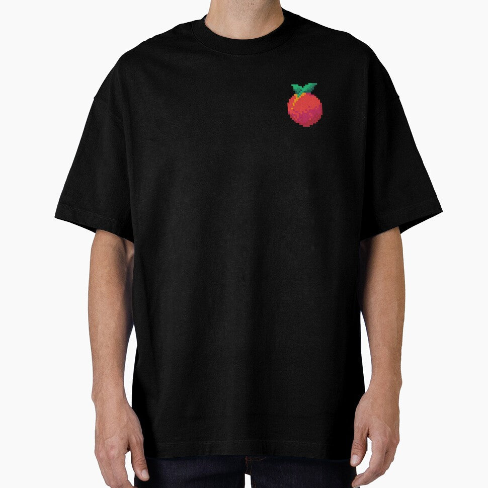 Pixel Nectarine - pixel food art by LittleFoodShop Unisex T-shirt, Sweatshirt, Hoodie, Long Sleeve Tee - T-Shirt, Sweatshirt, Hoodie