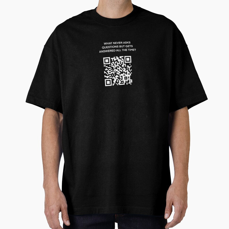 qr code joke by KikasArt Unisex T-shirt, Sweatshirt, Hoodie, Long Sleeve Tee - T-Shirt, Sweatshirt, Hoodie