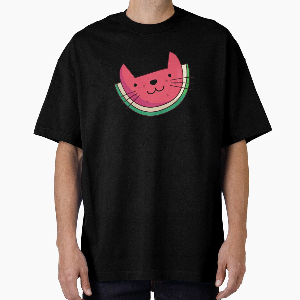 Cat-ermelon Cute Cat Watermelon Pun by punnybone Unisex T-shirt, Sweatshirt, Hoodie, Long Sleeve Tee - T-Shirt, Sweatshirt, Hoodie