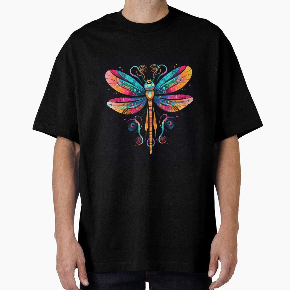 Dragonfly Neon Pop Art 1 by AstroRisq Unisex T-shirt, Sweatshirt, Hoodie, Long Sleeve Tee - T-Shirt, Sweatshirt, Hoodie