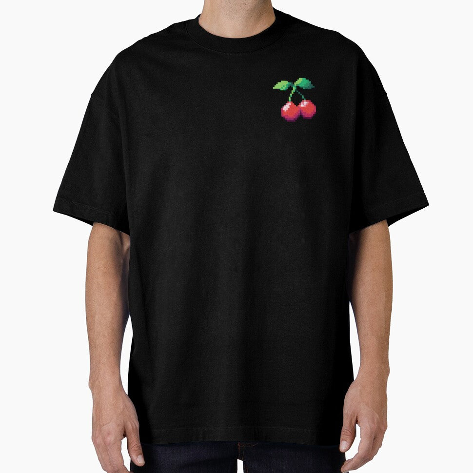 Pixel Cherry - pixel food art by LittleFoodShop Unisex T-shirt, Sweatshirt, Hoodie, Long Sleeve Tee - T-Shirt, Sweatshirt, Hoodie