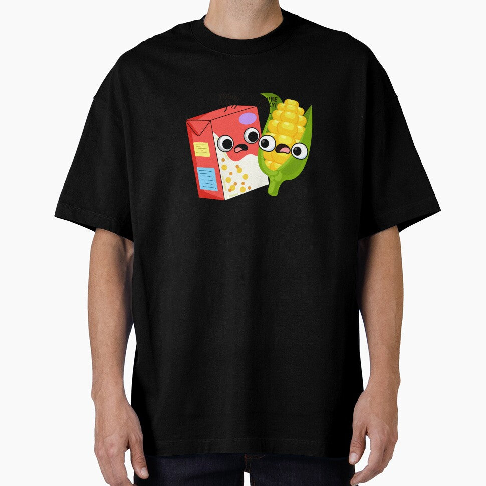 Corn-flict Cute Cornflake Corn Pun by punnybone Unisex T-shirt, Sweatshirt, Hoodie, Long Sleeve Tee - T-Shirt, Sweatshirt, Hoodie