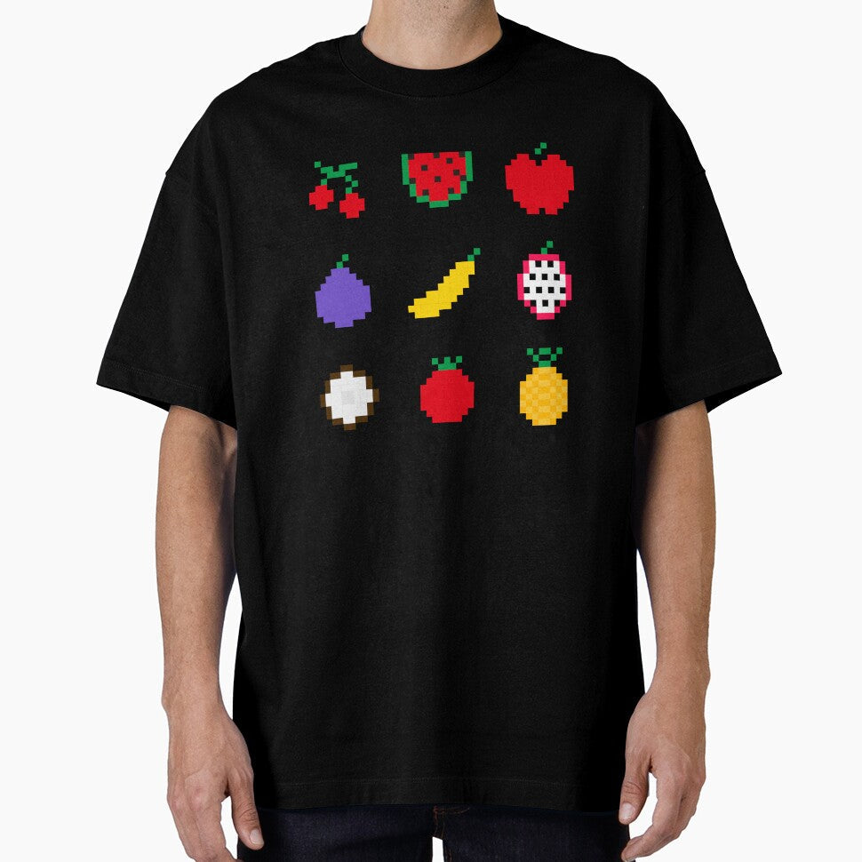 Pixel art fruit pattern by Gabriele Marcucci Unisex T-shirt, Sweatshirt, Hoodie, Long Sleeve Tee - T-Shirt, Sweatshirt, Hoodie