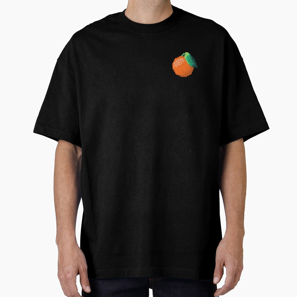 Pixel Mandarin - pixel food art by LittleFoodShop Unisex T-shirt, Sweatshirt, Hoodie, Long Sleeve Tee - T-Shirt, Sweatshirt, Hoodie