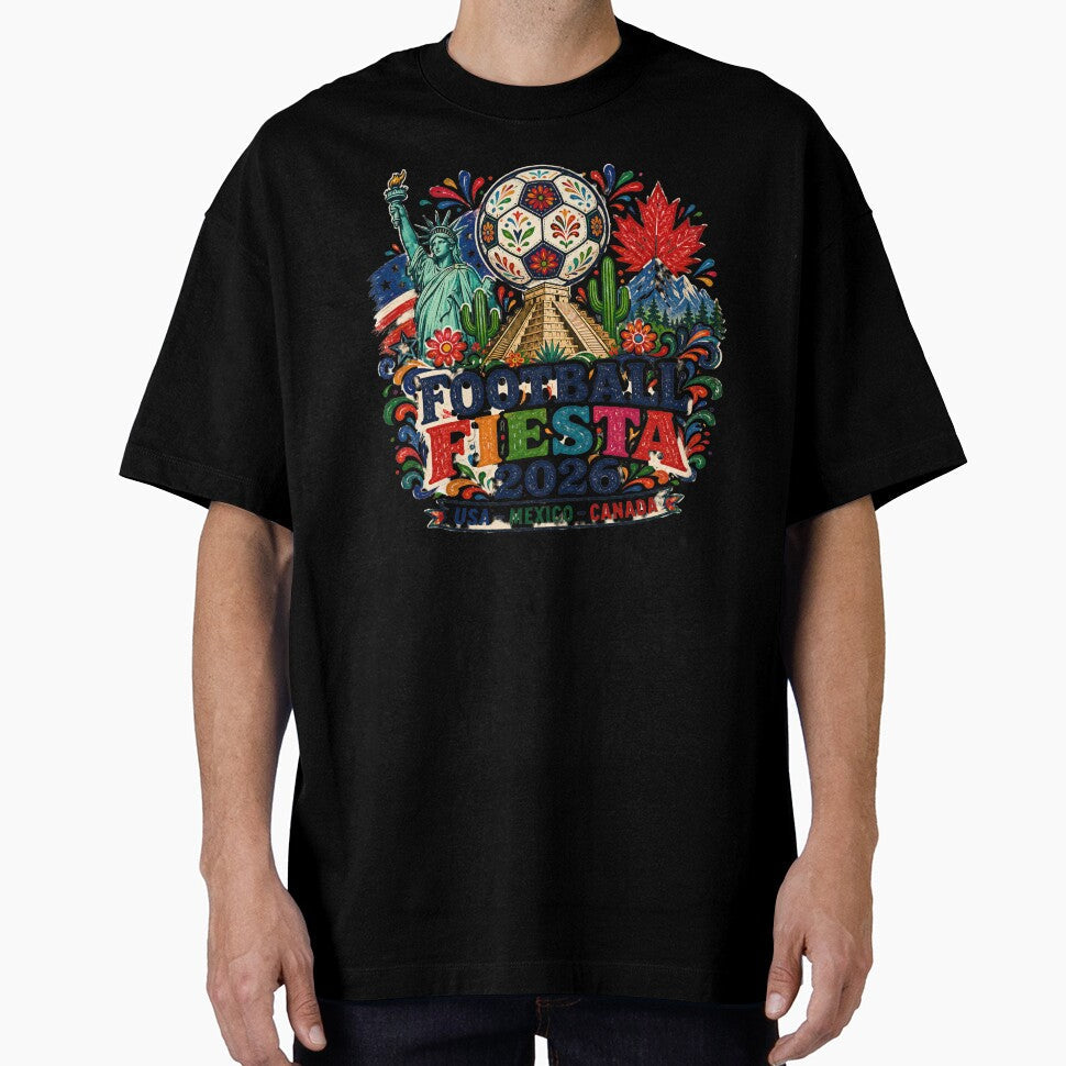Football Fiesta 2026 Soccer Celebration Art by emaga Unisex T-shirt, Sweatshirt, Hoodie, Long Sleeve Tee - T-Shirt, Sweatshirt, Hoodie