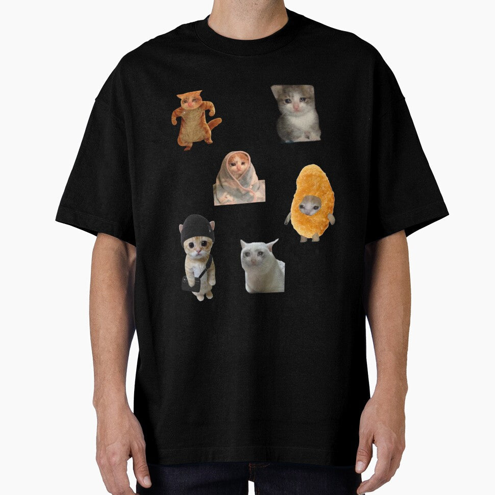 Crying Cat Pack, Pack of 6 Meme Crying Cat , for cat lovers, meme lovers by Stevenobinsun Unisex T-shirt, Sweatshirt, Hoodie, Long Sleeve Tee - T-Shirt, Sweatshirt, Hoodie