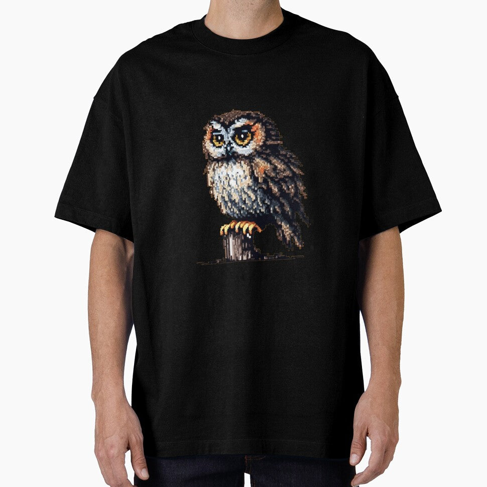 Owls are beautiful - Pixel art by Newtaste-Store Unisex T-shirt, Sweatshirt, Hoodie, Long Sleeve Tee - T-Shirt, Sweatshirt, Hoodie