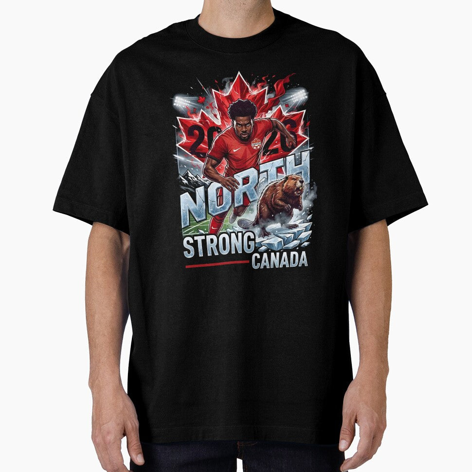 North Strong Canada - World Cup 2026 Soccer Design by VoidAnimeStudio Unisex T-shirt, Sweatshirt, Hoodie, Long Sleeve Tee - T-Shirt, Sweatshirt, Hoodie