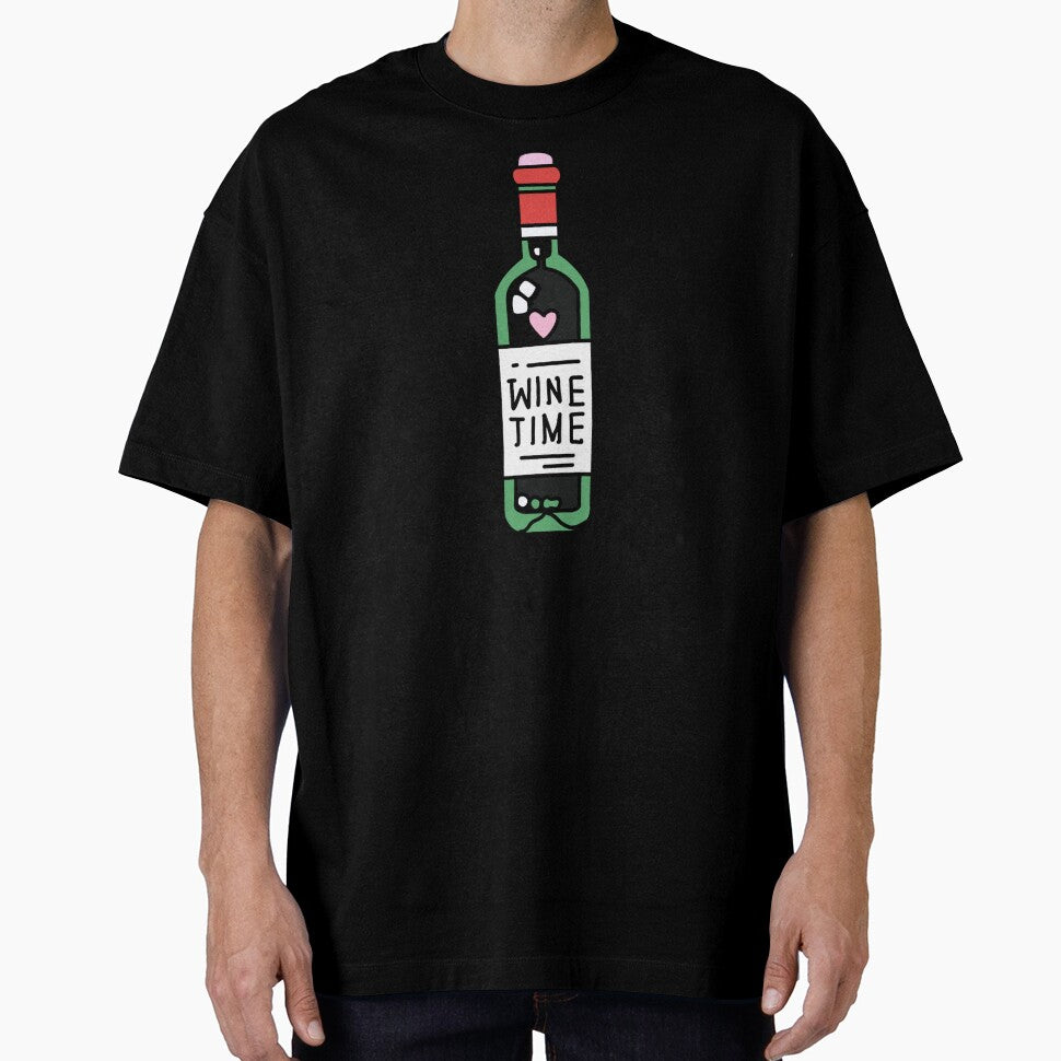 Wine Time by Puffoo Unisex T-shirt, Sweatshirt, Hoodie, Long Sleeve Tee - T-Shirt, Sweatshirt, Hoodie